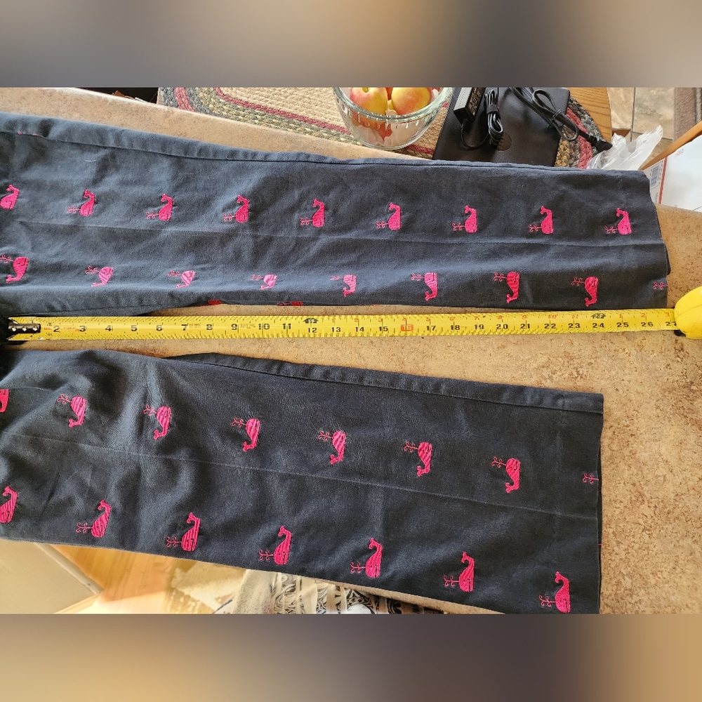 Lilly Pulitzer Whale Embroidered Pants Size 0 - Picture 8 of 11
